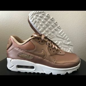 NWOT Nike Air Max 90 Premium Metallic Gold Size 7